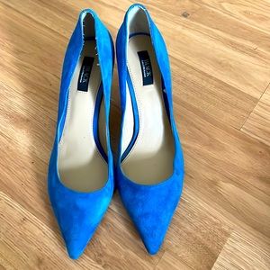 Saks 5th Avenue Black Label Suede Heels